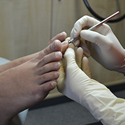 Medical pedicure by qualified podiatrist at Victoria Park Podiatry